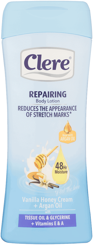 Clere Vanilla Honey Cream & Argan Oil Repairing Body Lotion 400ml