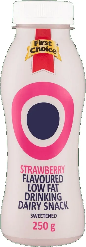 First Choice Strawberry Flavoured Low Fat Drinking Dairy Snack 250g