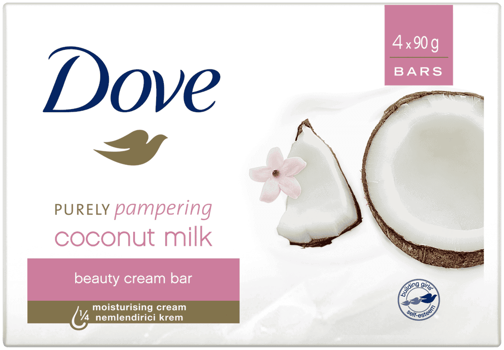 Dove Purely Pampering Coconut Milk Beauty Cream Bar 4 x 90g 90g