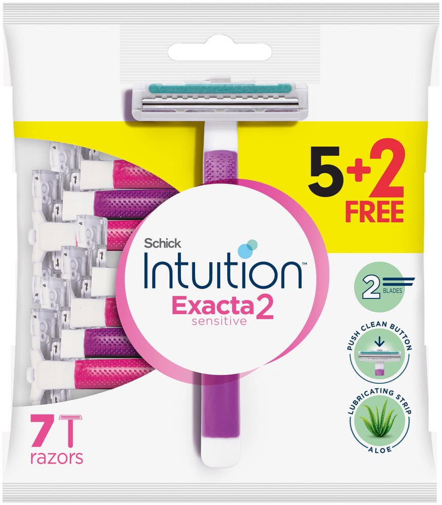 Schick Intuition Exacta 2 Sensitive Disposable Razors 7pk