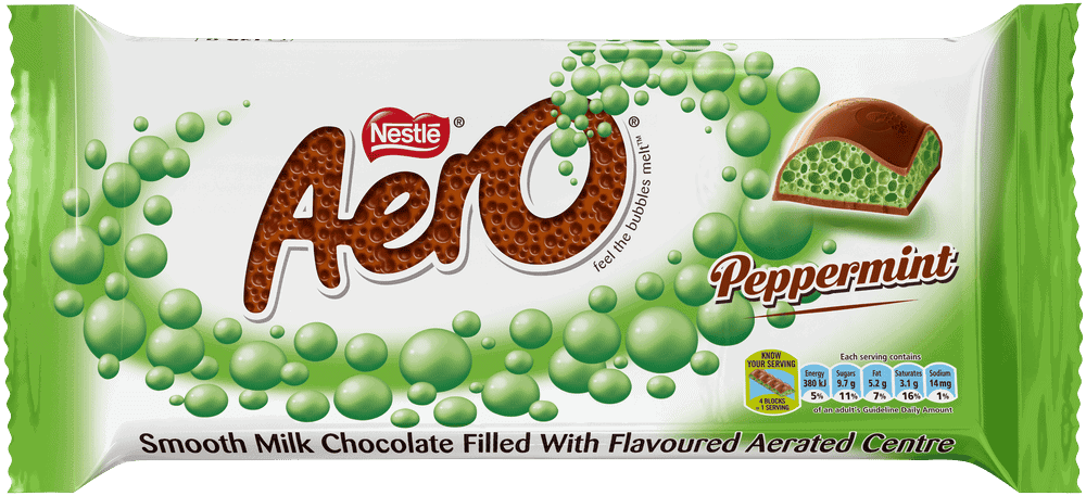 Nestlé Aero Peppermint Milk Chocolate Slab 135g