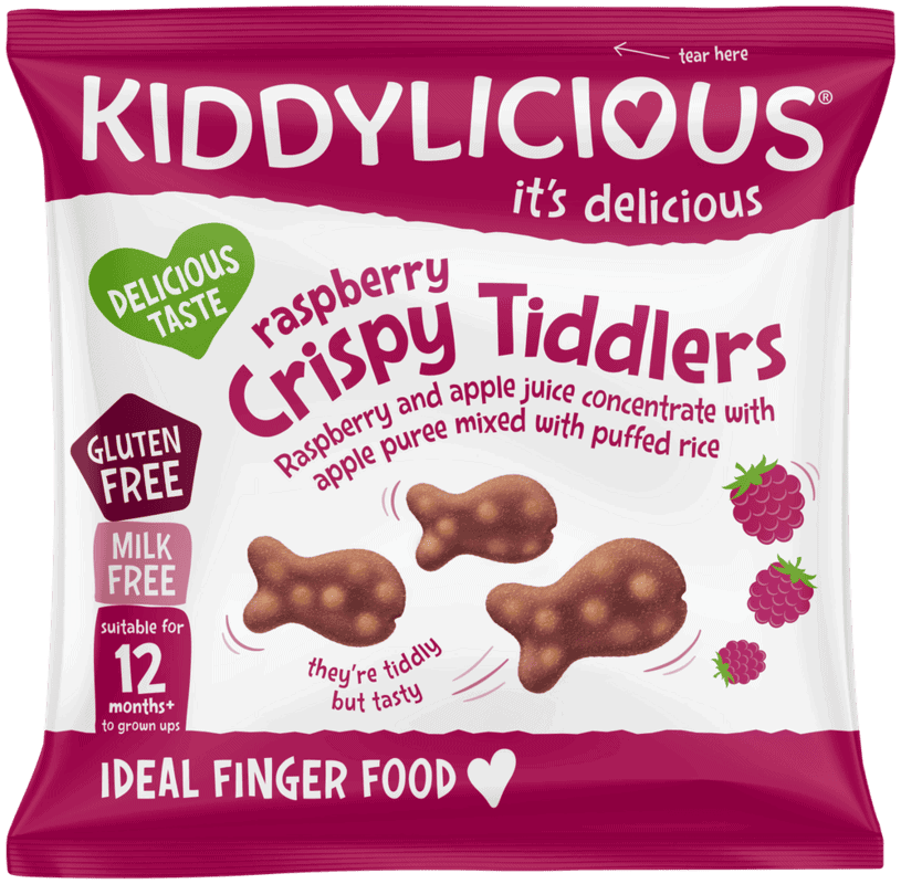 Kiddylicious Raspberry Crispy Tiddlers 12g