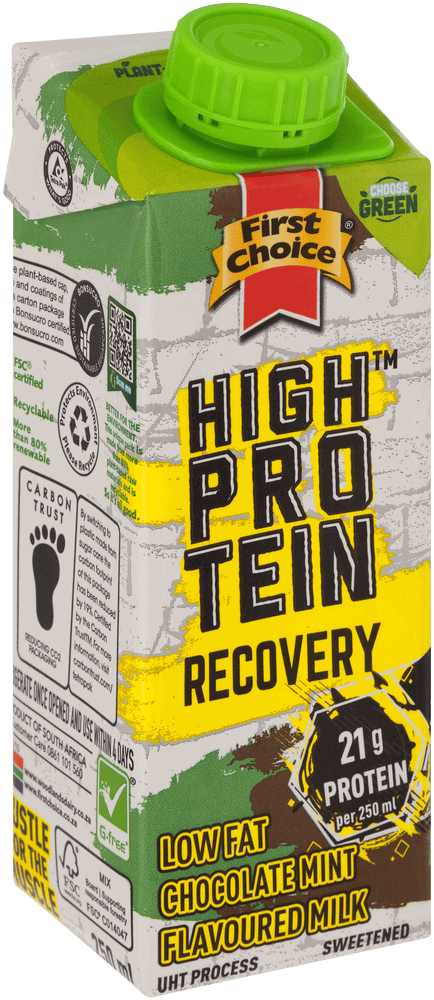 First Choice High Protein Recovery Chocolate Mint Flavoured Low Fat Milk 250ml
