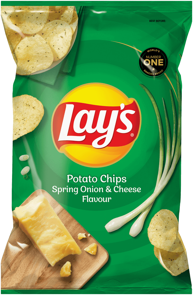 Lay's Spring Onion & Cheese Flavoured Potato Chips 120g