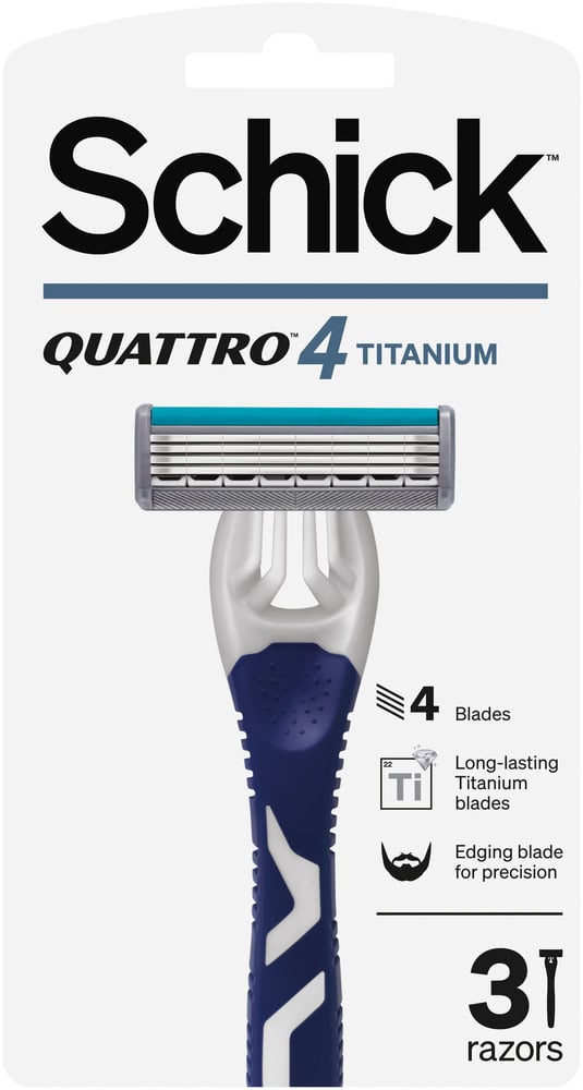 Schick Quattro Titanium Disposable Razors 3pk